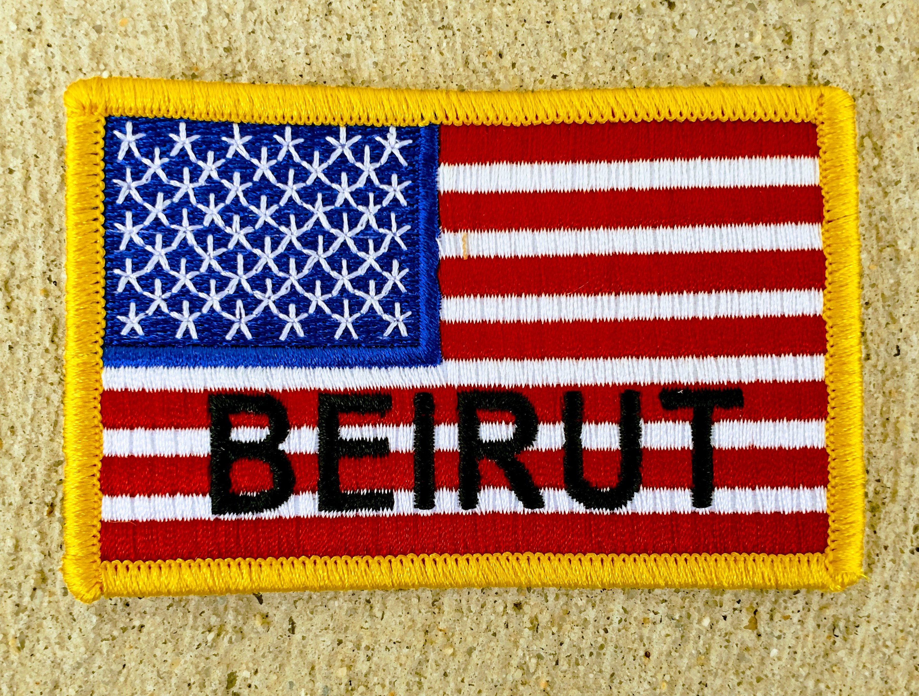 Patch-American Flag with Beirut